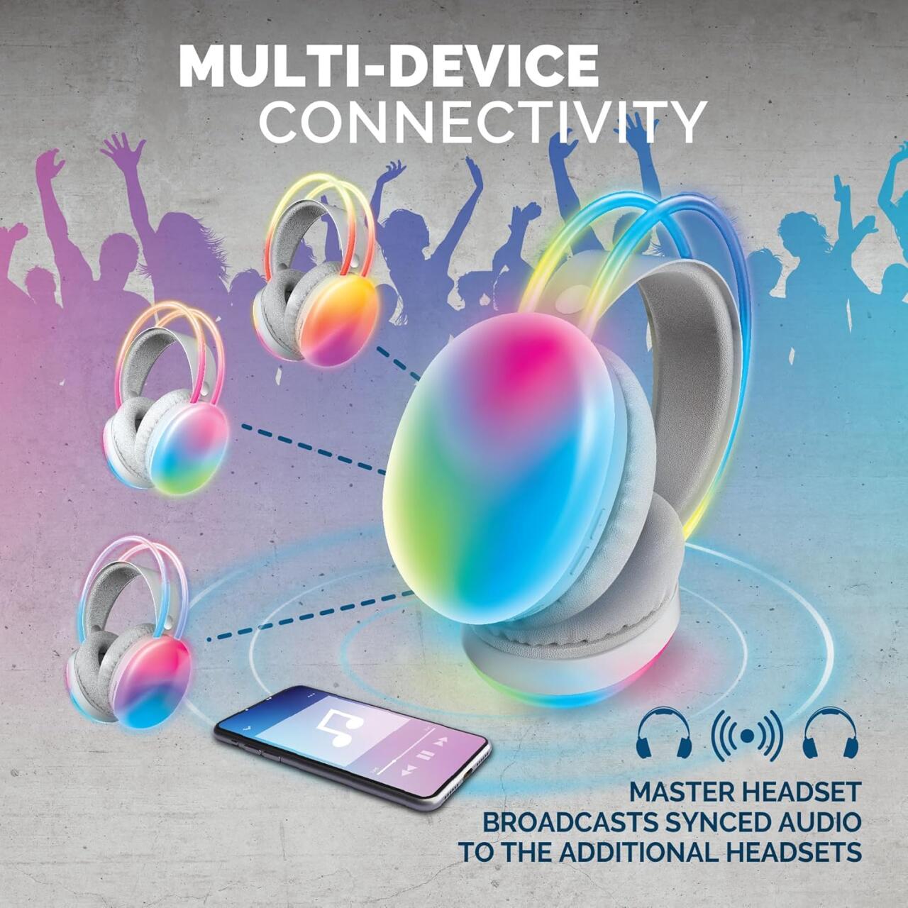 Auriculares Inalámbricos con Luces LED Multicolor