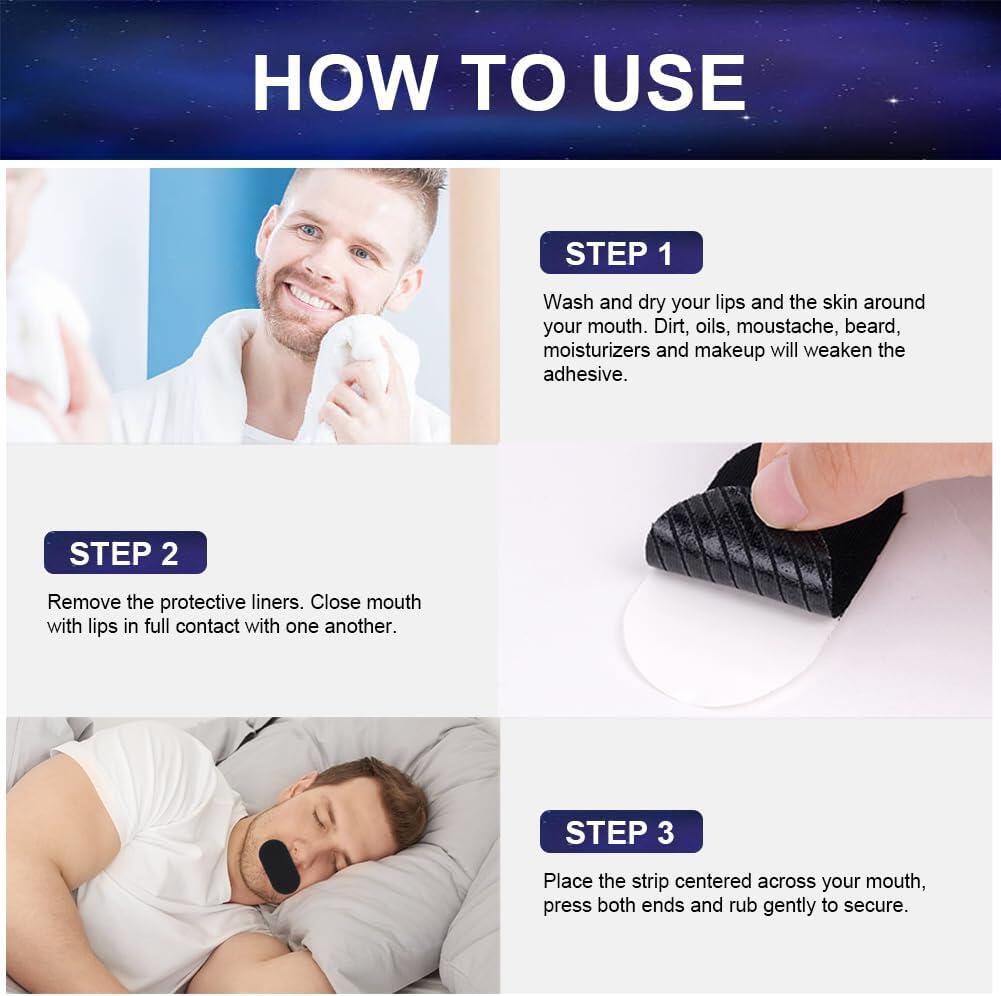 Tiras Bucales Antirronquidos, 30 Tiras para Dormir Antirronquidos