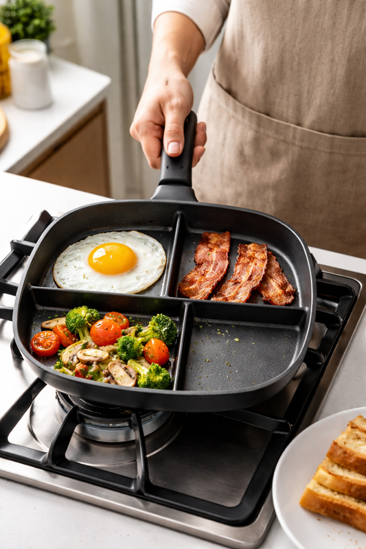 Sartén de 3 compartimentos