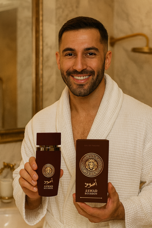 PERFUME ÁRABE ASWAD BOURBON 100ML HOMBRE + ¡REGALO SORPRESA!